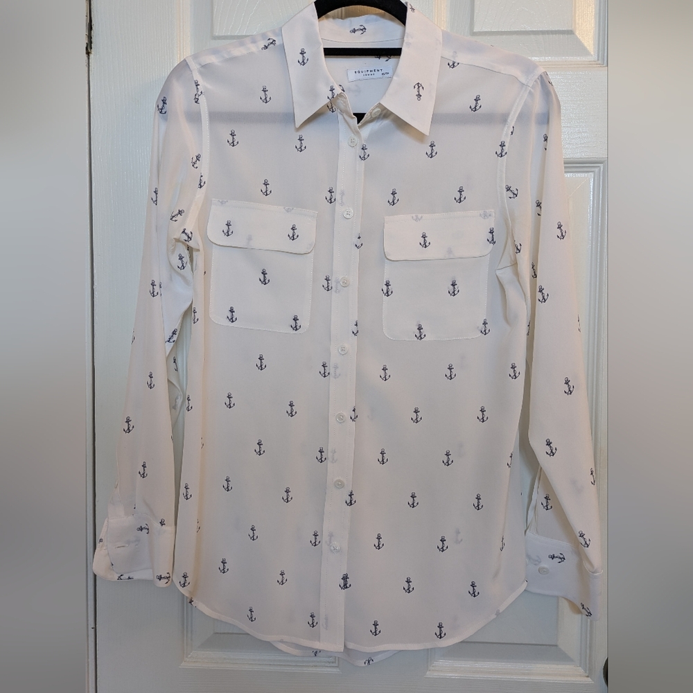 Equipment Femme 100% Silk Shirt White